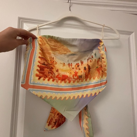 12th Tribe Kira Strapless Bandana Top & Kira Printed Pull-On Pants Set – Size S - Picture 6 of 10